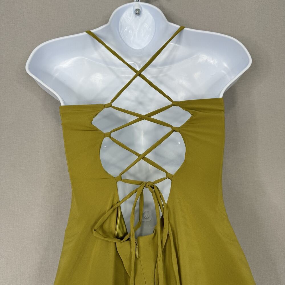BABYBOO‎ Dress Womens Small Green Renee Mini Strappy Lace Up Back Party Resort - Picture 5 of 13